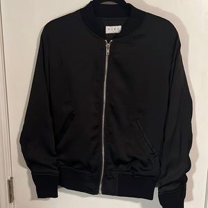 VICI Dolls Black Satin Bomber Jacket! Like New!